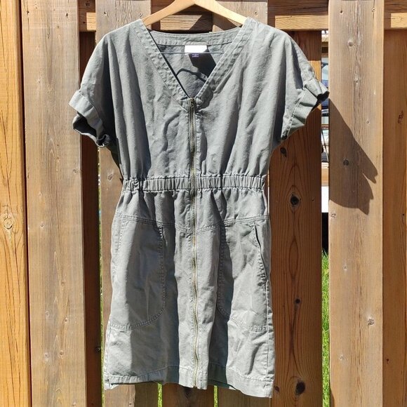 Universal Thread Dress Women's Size Small Full Zip with Pockets Fatigue Green - Picture 2 of 7